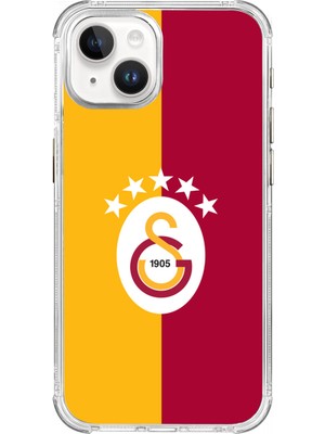 iPhone 15 Uyumlu Galatasaray 5 Yıldız Parçalı Bayrak Lisanslı Telefon Kılıfı