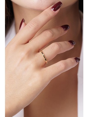 Fiyonk Kuyumculuk 22 Ayar Görünümlü 14 Ayar Altın Ajda Yüzük