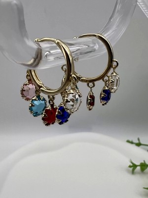 Renkli Taşlı Küpe