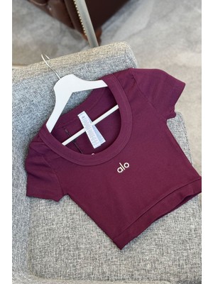 Geniş Yaka Kaşkorse Body- Bordo