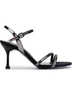 Tamer Tanca Kadın Vegan Siyah Topuklu Ayakkabı 932 3935 Bn Ayk Y25 Sıyah