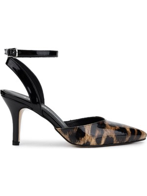 Tamer Tanca Kadın Vegan Leopar Topuklu Ayakkabı 828 8499 Bn Ayk Y25 Leopar