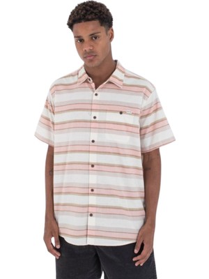 Hurley Oao Lido Stripe Ss Erkek Beyaz Gömlek