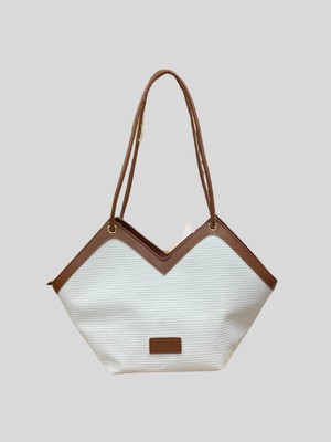 V Kesim Detaylı El ve Omuz Çantası