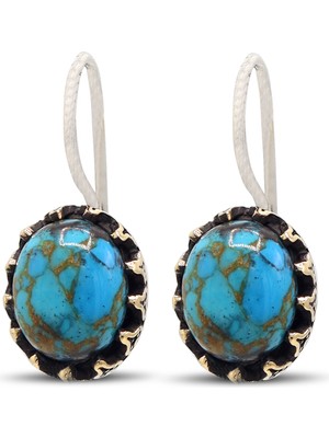 Firuze Taşlı Otantik Gümüş Kadın Küpe 201024129