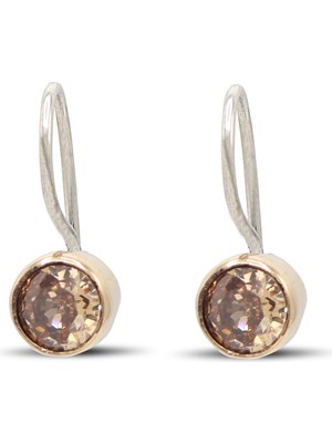 Sitrin Taşlı Otantik Gümüş Kadın Küpe 201024125