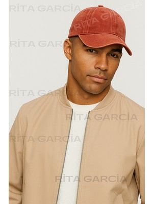 Elif İç Giyim Unisex Yıkamalı Eskitme Turuncu Kep Şapka