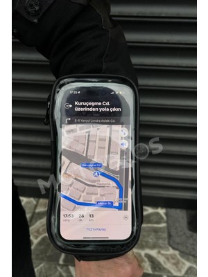Motosiklet Kol Telefon Tutucu Motorsiklet Kol Çantası Su Geçirmez-Gidon Bağlantılı-Dokunmatikli Mt-45
