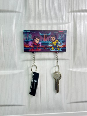 Karbonsoft Dreadpull & Wolrane Temalı Ahşap Çift Anahtarlık