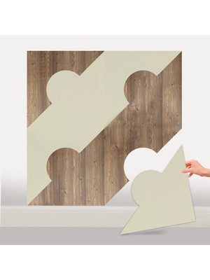 Kendinden Yapışkanlı Parke Yer Kaplaması Pvc Parke Beyaz Huş Antik 40X40 cm 0,64 M²/4 Adet