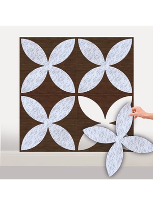 Kendinden Yapışkanlı Pvc Yer Duvar Döşeme Parke Mermer Teak 40X40 cm 0,64 M²/4 Adet