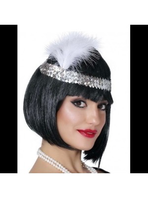 Akıllı Durak Gümüş Renk Çarliston Saç Bandı