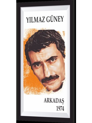 Yılmaz Güney Yeşilçam Temalı Çerçeve Görünümlü Mini Ahşap Poster