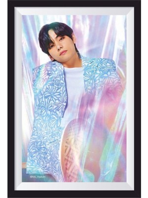 K-Pop Bts Çerçeve Görünümlü Ahşap Poster-3