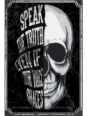 Kuru Kafa Tehlike Işaret Levhası Tablo Retro Ahşap Poster