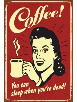 Kahve  Retro Vintage Ahşap Poster