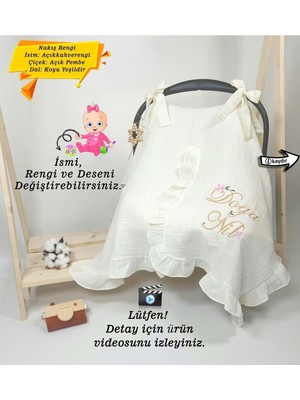 Gros Shop %100 Pamuk Nefes Alabilen Müslin Kumaş Püsküllü Puset Örtüsü (KİŞ