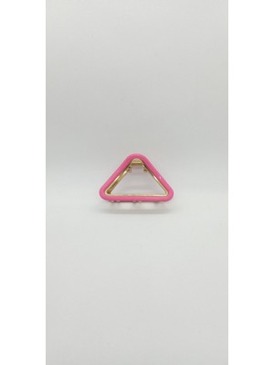 Pembe Renk Üçgen Mandal Toka