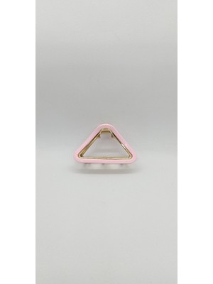 Açık Pembe Renk Üçgen Mandal Toka