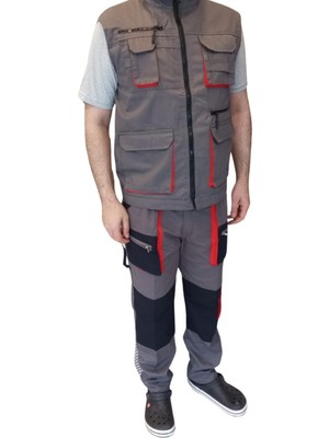 Teknik Harman Çok Cepli Yelek Pantolon Takım