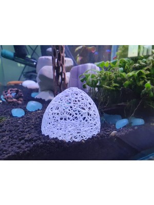 Karides Akvaryumu Için Gözenekli Beyaz Saklanma Mağarası – Cave Dome