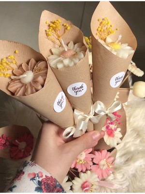 Bernami 3lü Papatya Mum Buketi Hediye Anneler Günü için Zarif Dekorasyon 3 Adet Çiçek