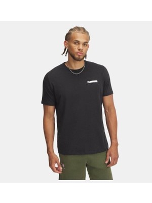 Erkek Ua Lc Strip Logo T-Shirtsiyah