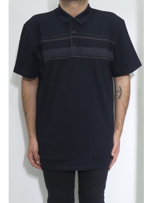 Santa Fistan Store Erkek Desenli Spor Kesim Rahat Kalıp Polo Yaka Battal T-Shirt