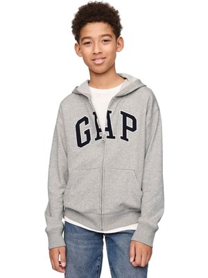 Gap V-Bas Herıtage Po Çocuk Gri Sweatshirt 609296-000