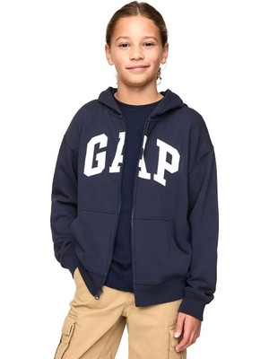 Gap V-Bas Herıtage Po Çocuk Lacivert Sweatshirt 645418-000