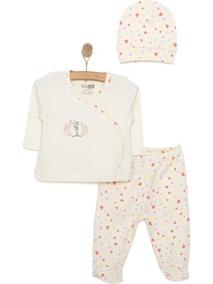 Hellobaby Kız Zıbın-Şapka-Patikli Alt Kız Bebek