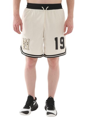 UA1390120 Under Armour Courtside Hoops Short Erkek Şort ve Kapri Beyaz