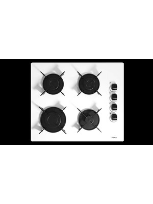 Teka - GBE 64002 KBC WH (E4) - Ankastre Cam Gazlı Ocak - Lama Izgara - Beyaz - 60 cm - 112580050