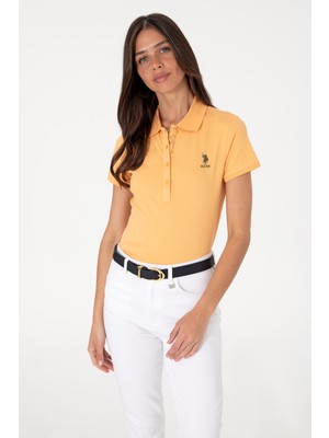U.S. Polo Assn. Kadın Turuncu Basic Polo Yaka Tişört 50300896-VR202
