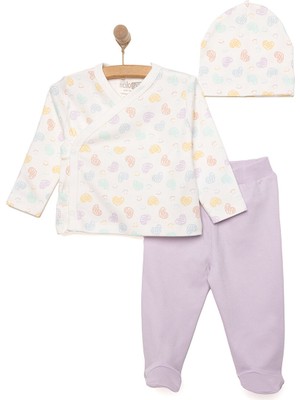 Hellobaby Kız Zıbın-Şapka-Patikli Alt Kız Bebek