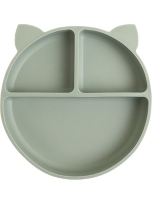 Baby Plus Vakumlu Silikon Mama Tabağı - Yeşil