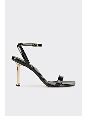 Siyah Kadın Topuklu Sandalet