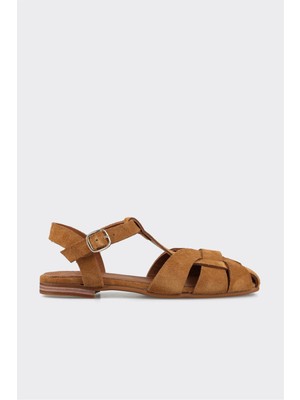 Camel Deri Kadın Günlük Ayakkabı