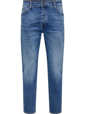 Only & Sons Onsyoke Streç Pamuklu Regular Fit Normal Bel Düz Paça Jeans Erkek Kot Pantolon 22032896
