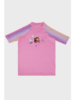 Slipstop Gaby Baskılı Uv Korumalı Kısa Kollu Mayo T Shirt Kız Çocuk T Shirt ST2512120000