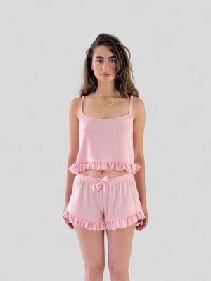 Retrobird Şortlu Ev Takımı Kadın Pembe