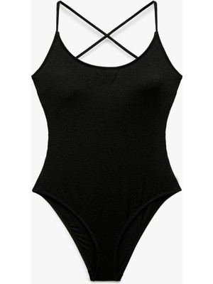 Koton Astarlı Çapraz Askılı Yüzücü Mayo