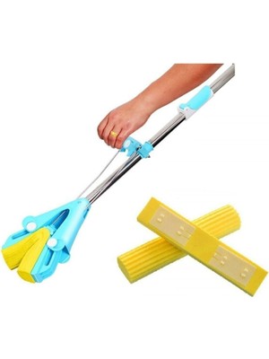 Teknotrust Kelebek Mop Paspas Için Sıkmalı Yer Fayans Yedek Süngeri 2 Adet