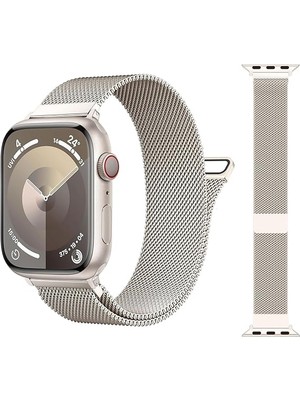 MobaxAksesuar Apple Watch 7/8/9 41mm Kordon Milano Loop Metal Kordon
