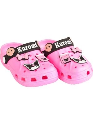 Kuromi My Melody Kız Çocuk Kaymaz Taban Terlik Havuz Plaj Sandaleti