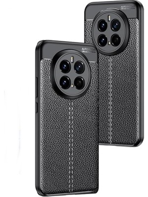 Adige Honor Magic 7 Pro Uyumlu Kılıf Niss Deri Desen Silikon Siyah