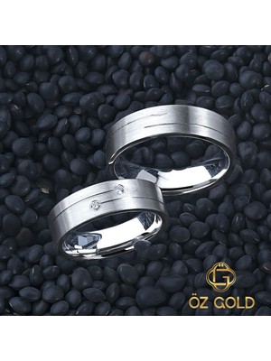 Erkek 925 Ayar 6mm Rodyum Kaplamalı Gümüş Alyans