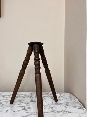 Koyu Meşe 38 cm Torna Ahşap Sehpa / Mobilya Ayağı – 3’lü Takım (Bağlantı Aparatları ve Vidalar Dahil – Tv Ünitesi, Sehpa, Konsol Için)