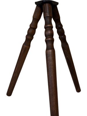 Koyu Meşe 50 cm Torna Ahşap Sehpa / Mobilya Ayağı – 3 Adet Ahşap Ayak  (Bağlantı Aparatları ve Vidalar Dahil – Dresuar, Konsol, Tv Ünitesi Için)