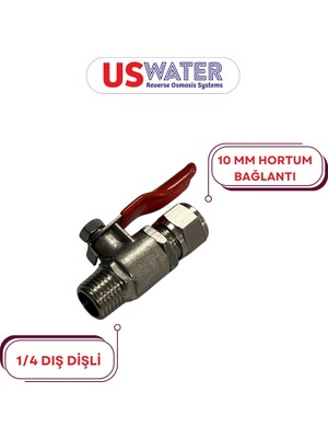 1/4 Dış Dişli 10MM Quick Bağlantılı Küresel Vana